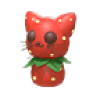 Strawberry Kitty Throw Toy - Uncommon from Winter 2022